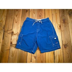 Vintage Y2K Gotcha Boarding Royal Blue Cargo Board Shorts - Men's Size 34